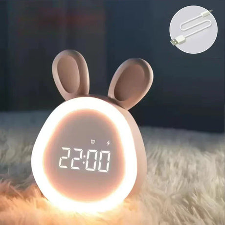 Kids Digital Alarm Clock  Bunny Night Light Design - Product detail 5