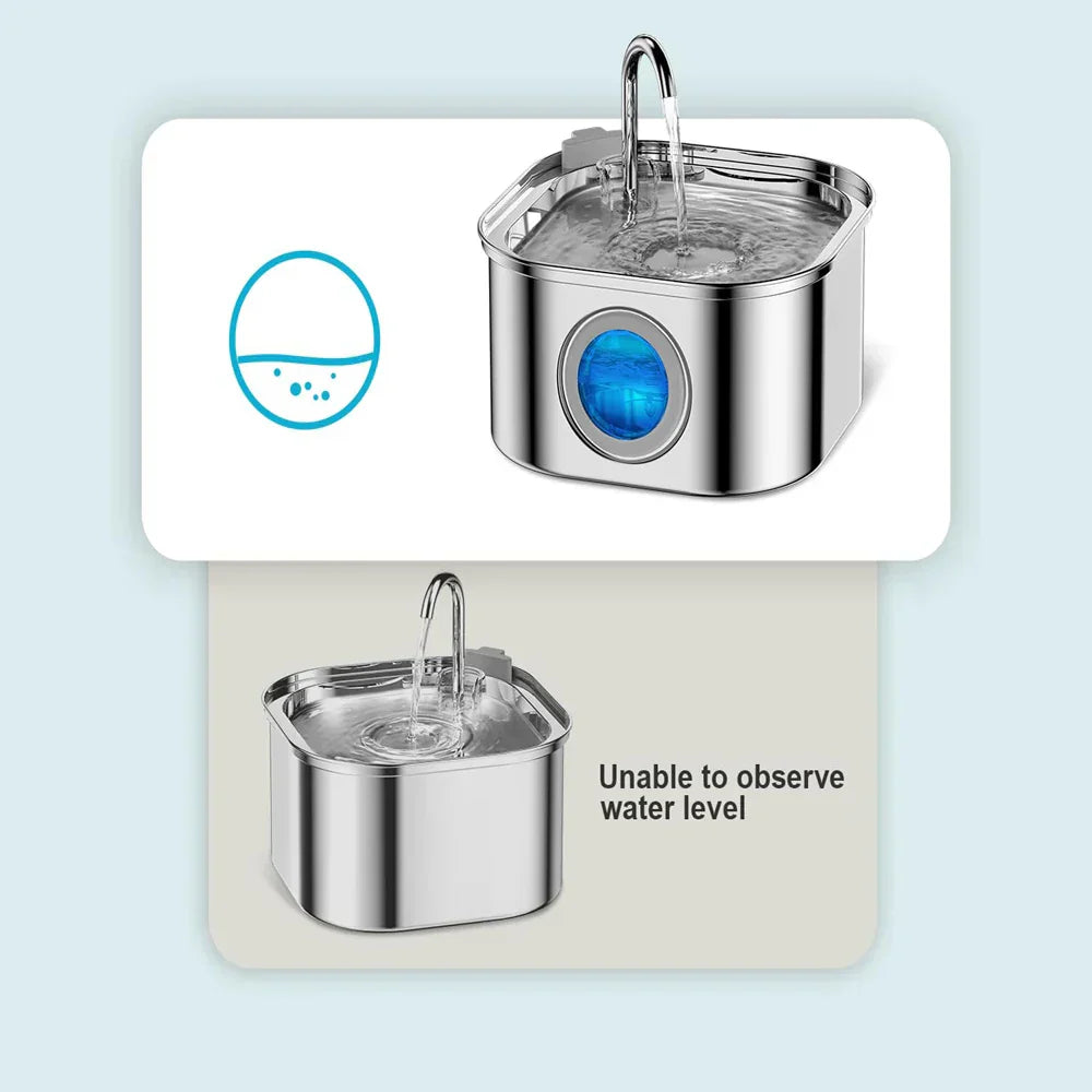 Pet Water Fountain  LED Indicator Stainless Steel Design - Product detail 15