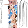 Professional Dental Care Set  6-Piece Stainless Steel Tartar Removal Tools - Product showcase