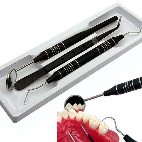 Professional Dental Care Tools  3-Piece Stainless Steel Set - Product showcase