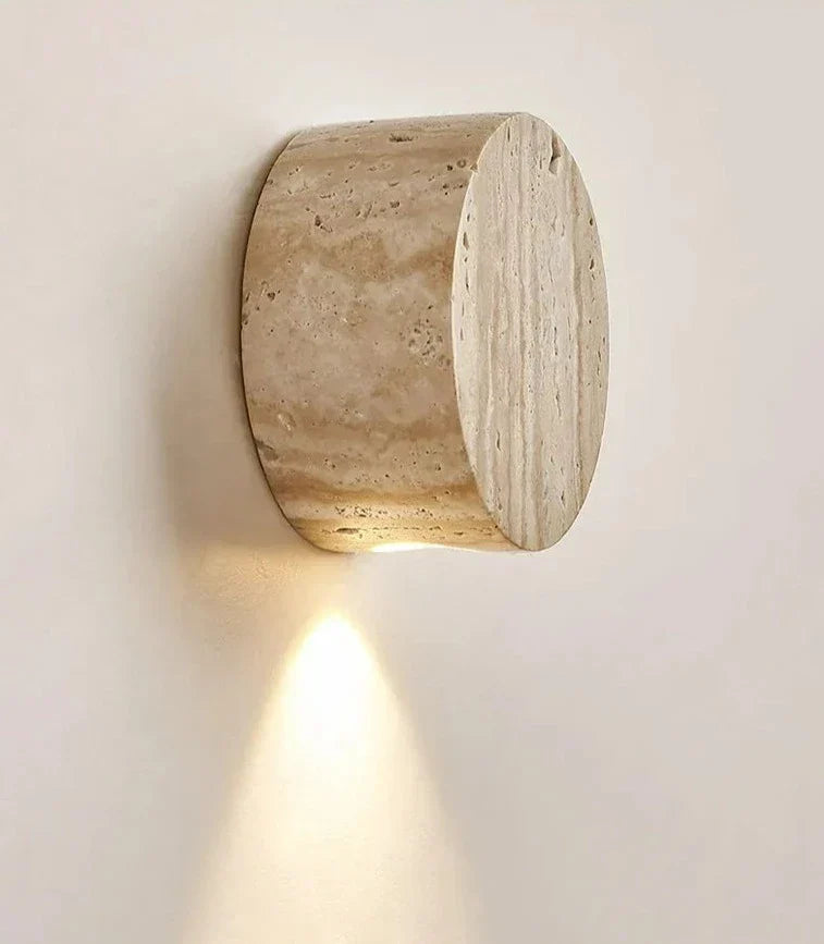 Modern Travertine Wall Light  Natural Stone Round Sconce - Product detail 10