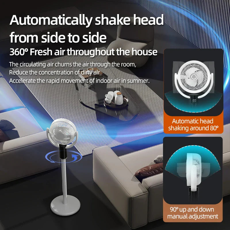 Smart Oscillating Floor Fan  Remote Control  8-Speed Settings - Product detail 6