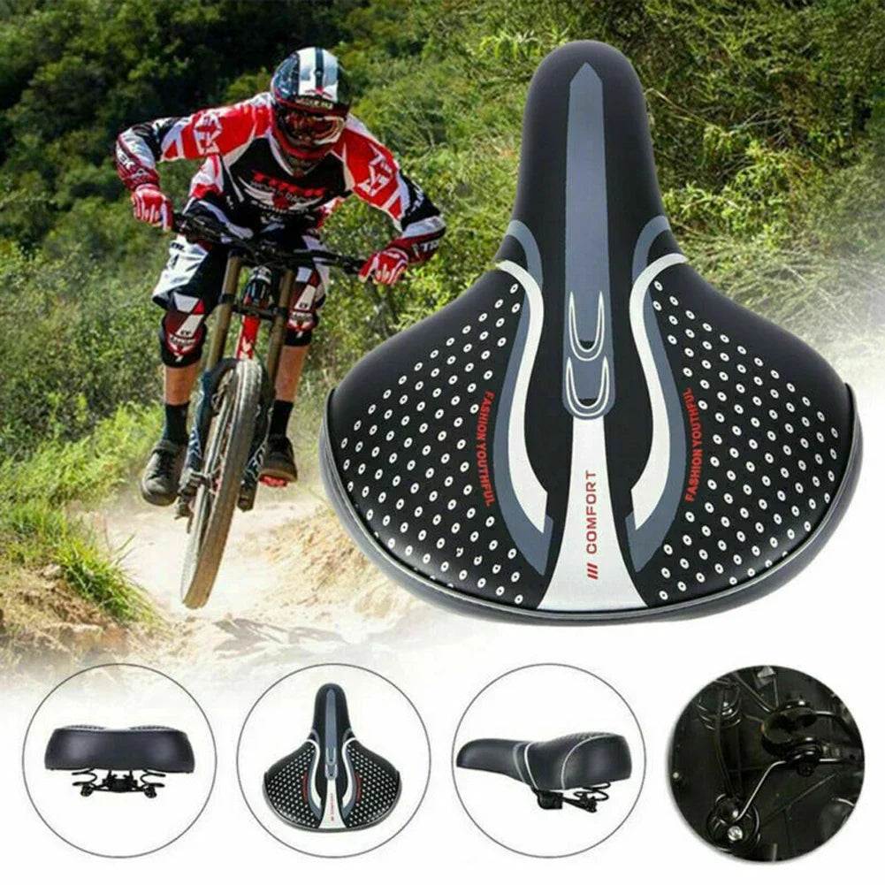 Ergonomic Bike Saddle  Extra Wide PU Leather Design - Product detail 4