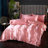 Luxury Satin Bedding Set  Silky Smooth Duvet Cover  Pillowcases - Product example