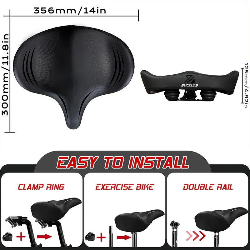 Ergonomic Bike Saddle  Wide Comfort Design With Shock Absorption - Product example