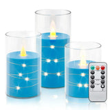 LED Flameless Candles  Glass-Encased Red Wax Design - Product detail 5
