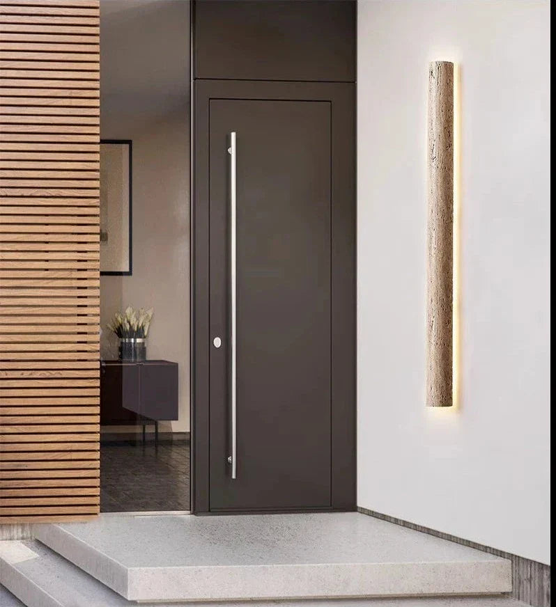 Outdoor Wall Lamp  Natural Travertine Stone LED Light - Product detail 7