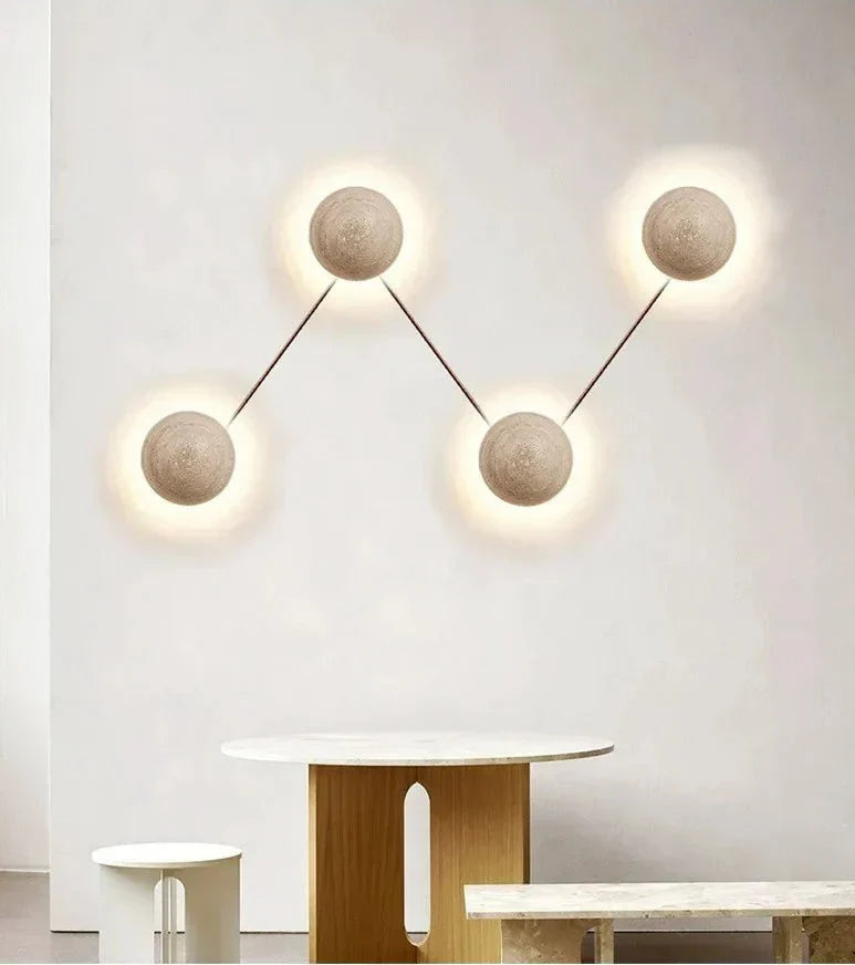 Travertine Wall Light  Natural Stone Half-Round Design - Product detail 7