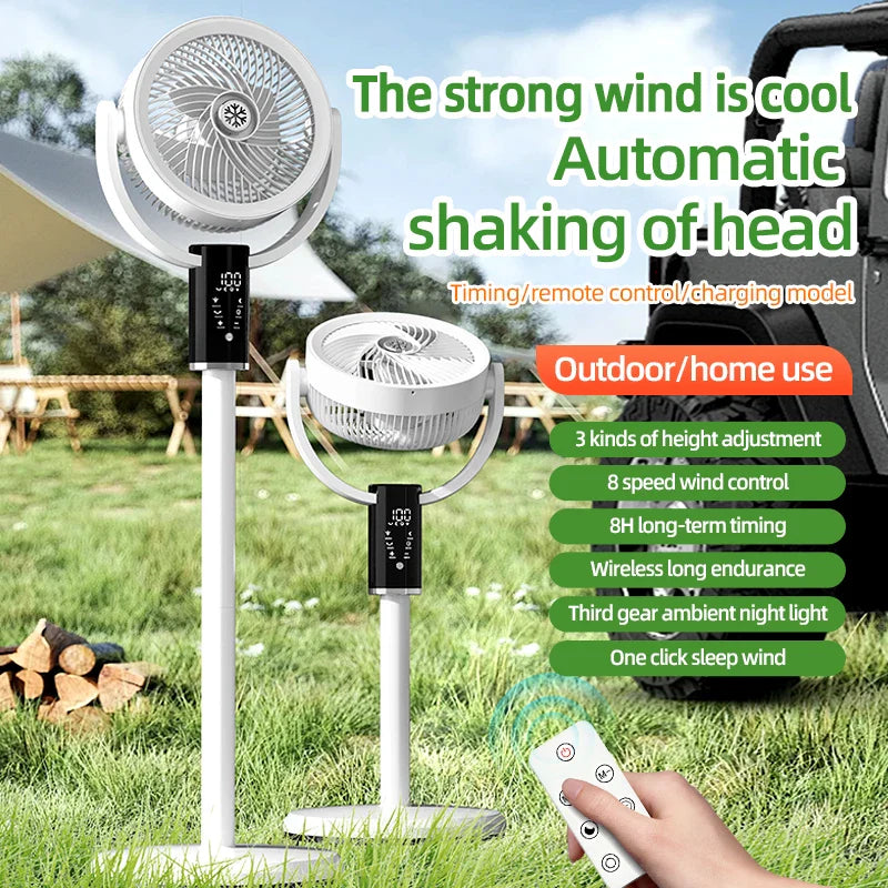 Smart Oscillating Floor Fan  Remote Control  8-Speed Settings - Detailed view