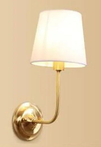 Classic Wall Sconce  Brushed Gold With Linen Shade - Product detail 7