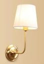Classic Wall Sconce  Brushed Gold With Linen Shade - Product detail 7
