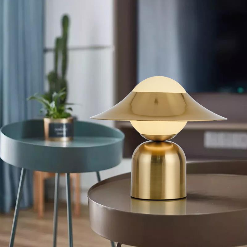 Nordic Table Lamp  Saturn Ring Gold Metal Design - Product example