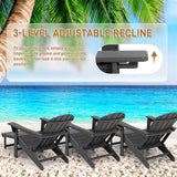 Adjustable Adirondack Chair  HDPE Outdoor Recliner With Ottoman - Product detail 6