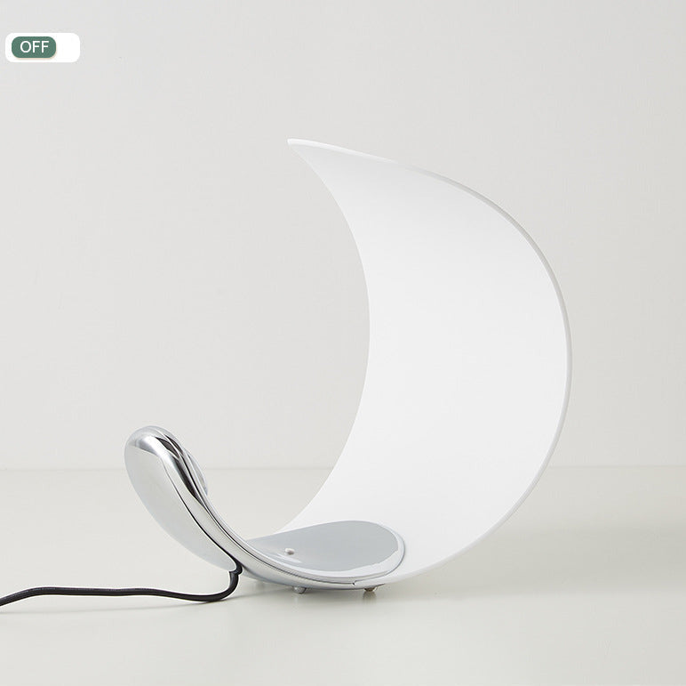 Modern LED Table Lamp  Curved Metal Crescent Design - Product detail 6