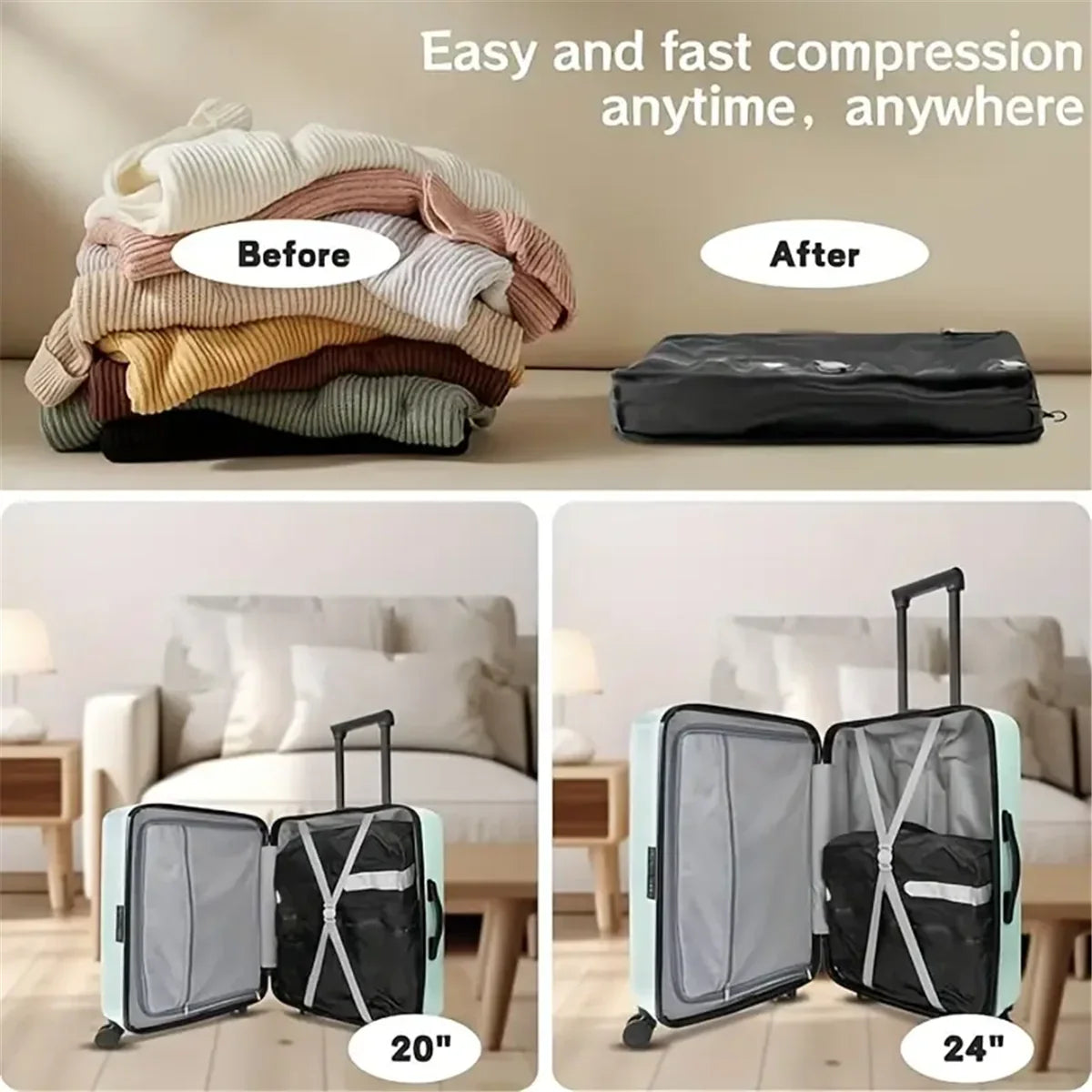 Travel Compression Storage Bags  TPU Waterproof Space Saver - Product detail 7