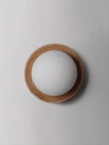 Modern Wall Light  Walnut Wood Base with Glass Globe - Product detail 17