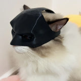 Batman Cat Mask  Black PLA Superhero Pet Costume - Product detail 4