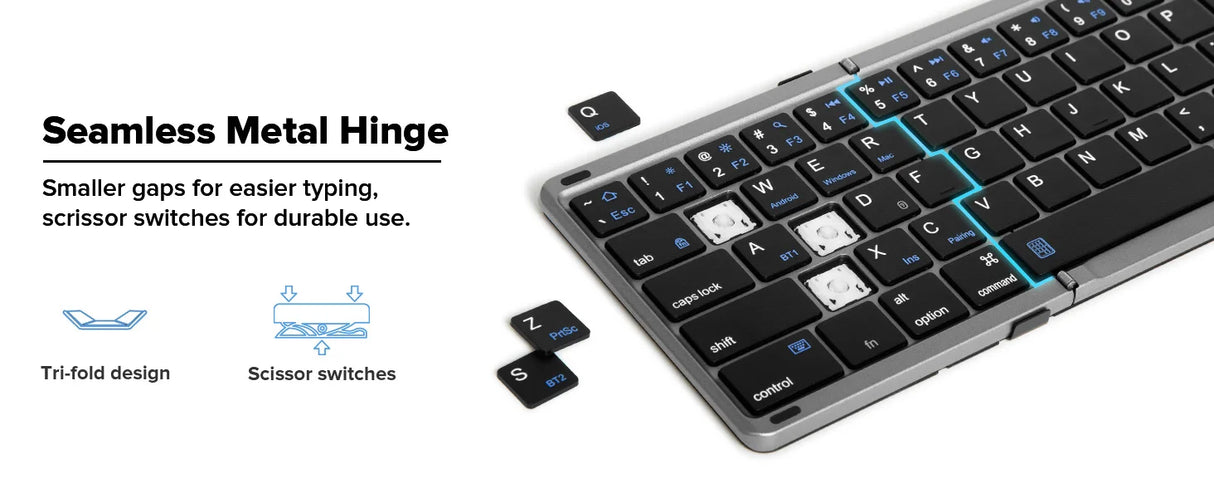 Wireless Foldable Keyboard  Dual Mode With Touchpad - Product detail 12