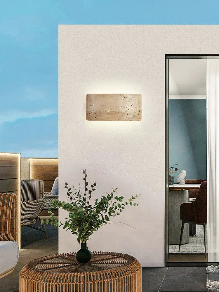 Modern Travertine Wall Lamp  Natural Stone LED Sconce - Product detail 4