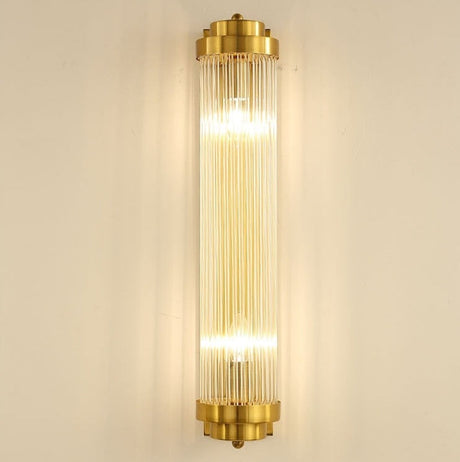 Art Deco Wall Sconce  Gold Crystal Glass Rod Design - Product detail 8