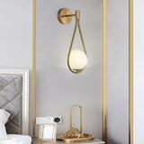Modern Wall Sconce  Brushed Gold Globe Light - Product detail 4