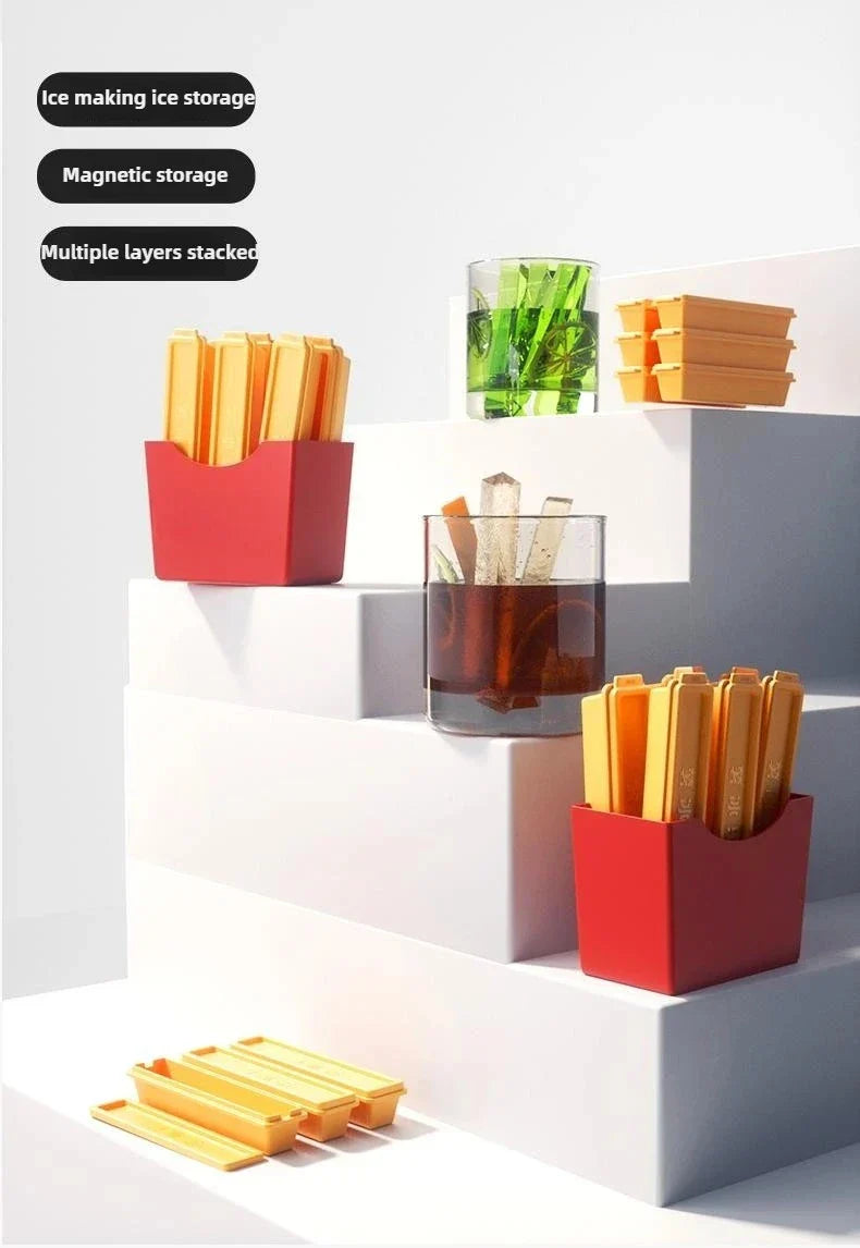 Long Ice Stick Mold  Slim Silicone French Fries Design - Product detail 8