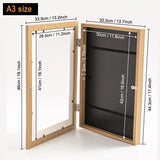 Kids Artwork Display Frame  Magnetic Wood Frame With Glass - Product example