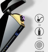 Plasma Arc Lighter  Blue Metal Double Arch Design - Product example