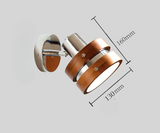 Modern Wall Lamp  Brown Leather Chrome Accent - Product detail 7