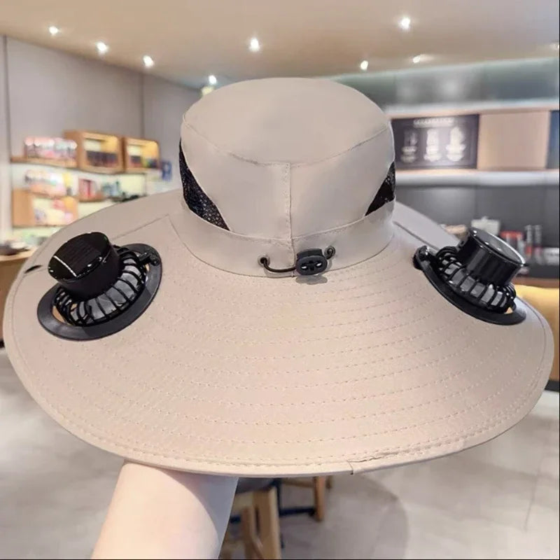 Solar Fan Sun Hat  Wide Brim Cooling Technology - Product detail 8