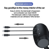 Multi-Port Car Charger  3-in-1 Retractable Fast Charging Hub - Product detail 4