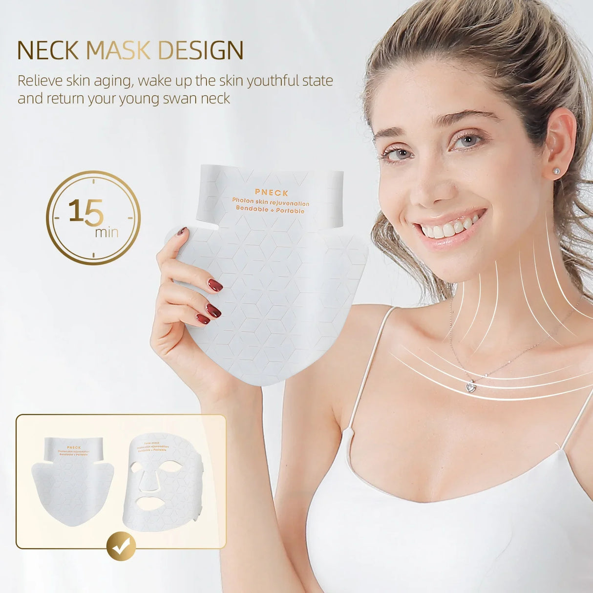 LED Light Therapy Mask  Professional Face  Neck Treatment - Detailed view
