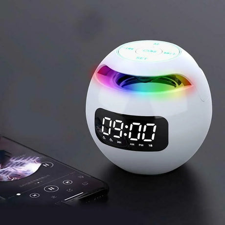 Smart Digital Alarm Clock  RGB Light Bluetooth Speaker Display - Product example