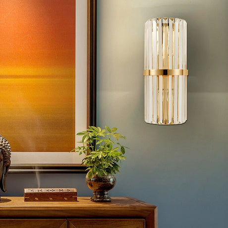 Crystal Wall Sconce  Gold Band Prism Design - Product detail 5