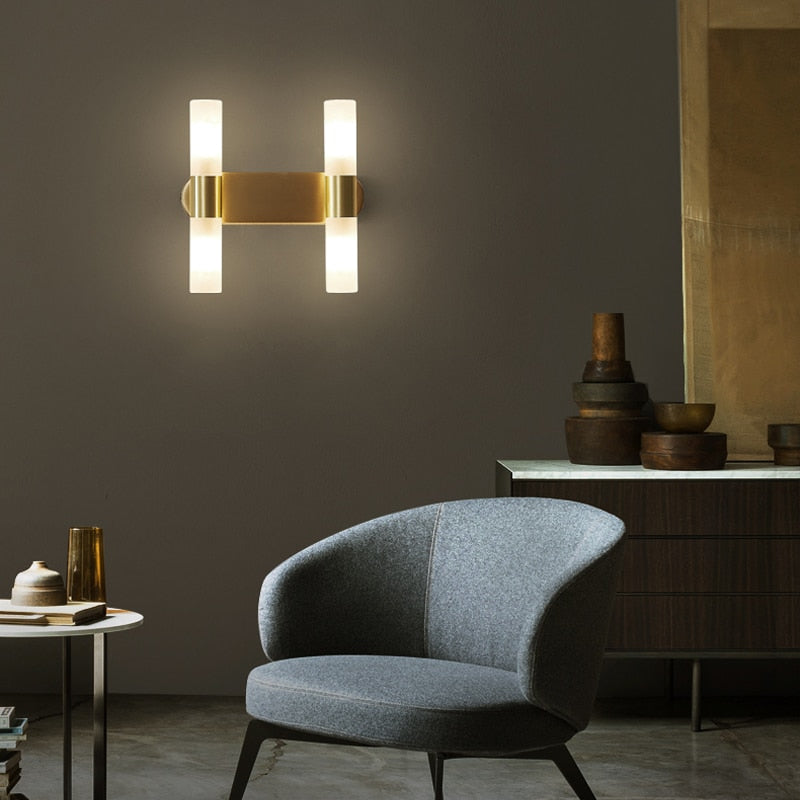 Modern LED Wall Sconce  Gold Aluminum Dual Light - Product detail 6