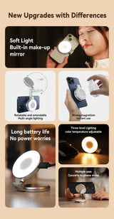 Magnetic Selfie Ring Light  Height Adjustable LED Phone Light - Product detail 6