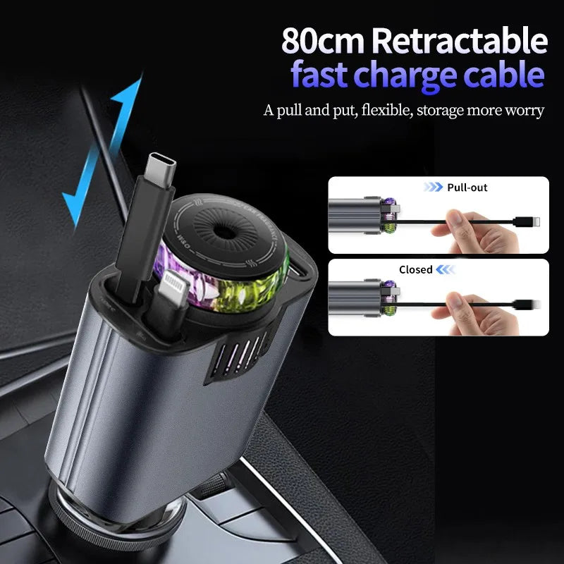 Smart Car Charger  LED Star Projector With Air Freshener - Product detail 4