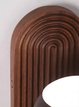 Modern Spherical Wall Lamp  Walnut Wood Globe Design - Product detail 11