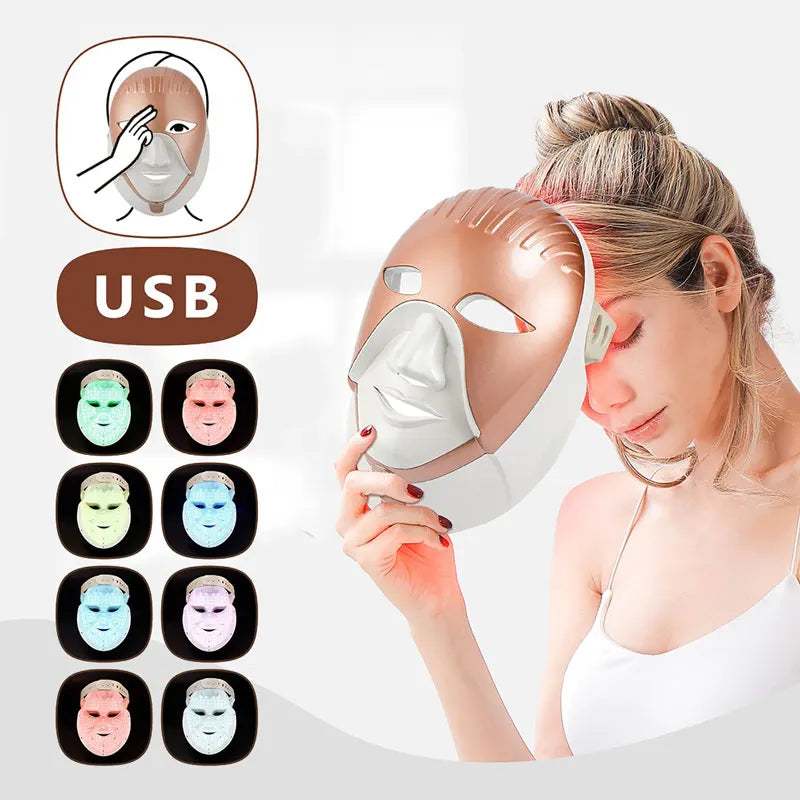 LED Light Therapy Mask  7-Color Skin Treatment Device - Detailed view