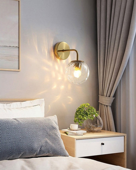 Scandinavian Globe Wall Light  Brass Finish with Adjustable Arm - Product detail 7