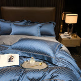 Luxury Egyptian Cotton Bedding  Diamond Pattern Duvet Set - Product detail 4
