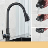Vintage Kitchen Faucet  Antique Brass Swivel Design - Product detail 7