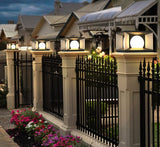 Solar Garden Pillar Light  Cube Design With Auto Sensor - Detailed view