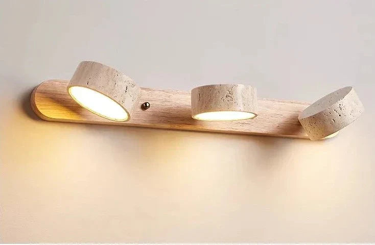 Modern LED Wall Lamp  Wood Stone Double Light Design - Product detail 9