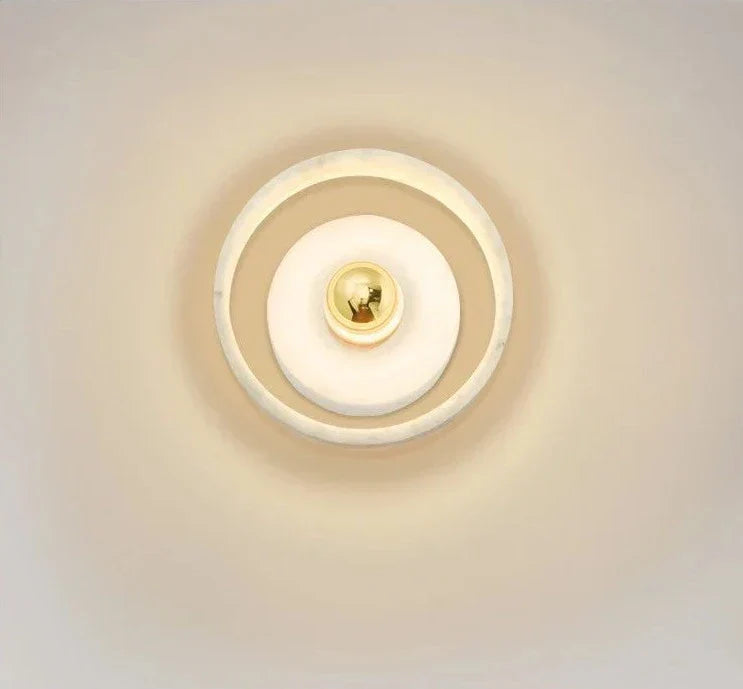 Modern Marble Wall Light  Natural Stone Circle Design - Product detail 7
