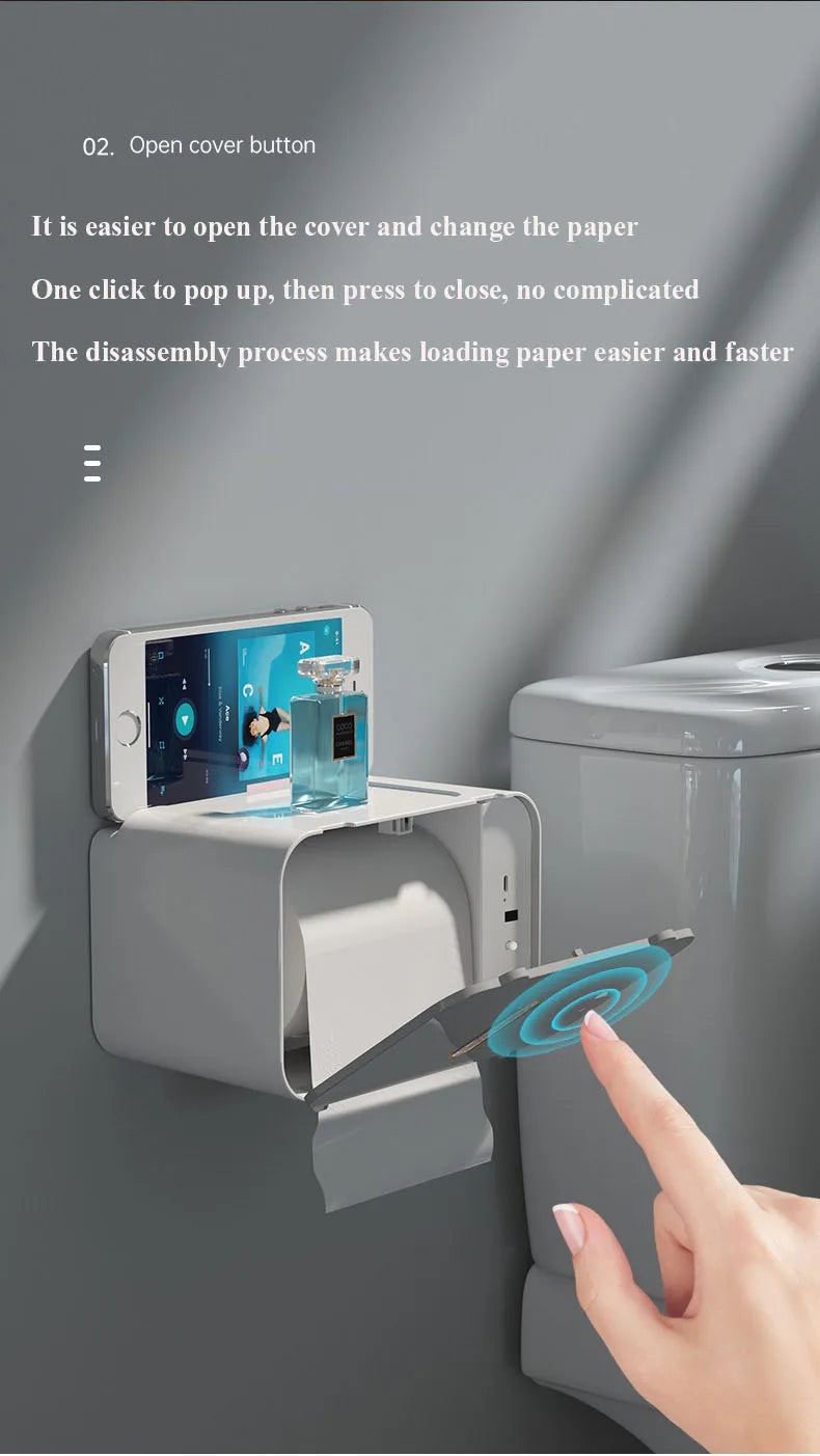 Smart Touchless Tissue Dispenser  Wall-Mount Automatic Paper Holder - Product detail 8