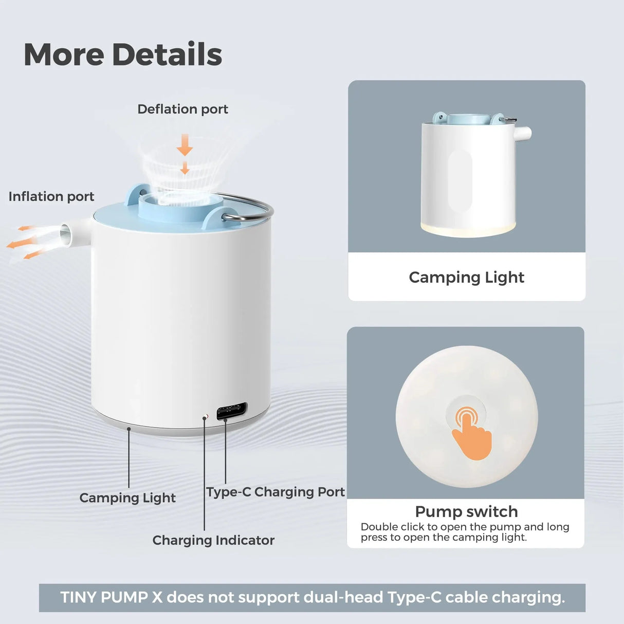 Portable Electric Air Pump  USB Rechargeable Mini Inflator - Product detail 6