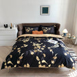 Luxury Egyptian Cotton Duvet Set  Dark Floral Print Design - Product showcase