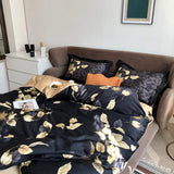 Luxury Egyptian Cotton Duvet Set  Dark Floral Print Design - Product detail 6