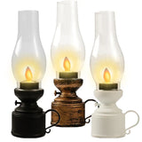 Vintage LED Oil Lamp  Battery Powered Glass Chimney Design - Product detail 5
